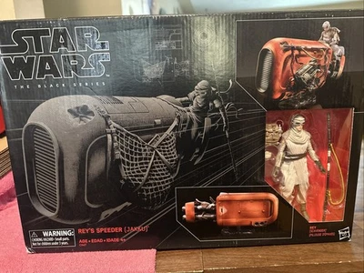 Hasbro Star Wars The Black Series Rey’s Speeder (Jakku) and Action Figure - Image 1 of 4