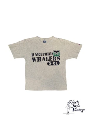 Vintage 90s Hartford Whalers Champion T-shirt Medium Made In USA - Image 1 of 4