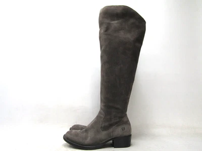Botas de moda Born para mujer talla 6,5 M marrón gamuza cremallera hasta la rodilla Foto 1 de 4