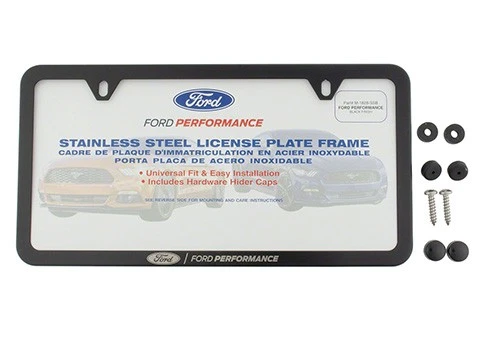 Ford Performance Black Stainless Steel Slim Line License Plate Frame M-1828-SSB Foto 1 de 4