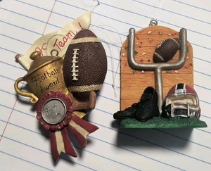 KONVOLUT 2 RUSS FOOTBALL CLASSIC MEMORIES VINTAGE SPORT ORNAMENTE HANDBEMALT  - Bild 1 von 10