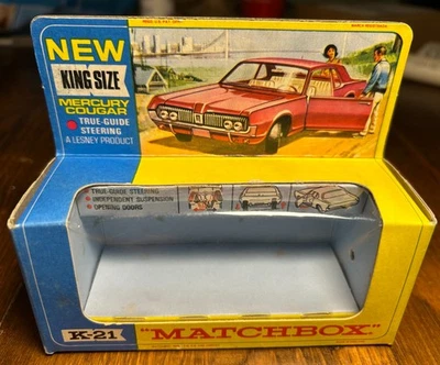 Matchbox Lesney King Size K-21 Mercury Cougar Box Only - Image 1 of 4