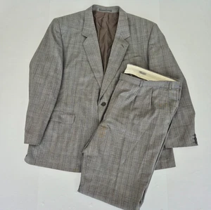 VARTEKS Traje Pecho 50 Reg Gris Pantalones W48 L28 Inteligente - Imagen 1 de 24