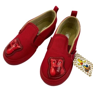 VANS Haribo 3D Bears Slip On Sneakers Kids Toddler Size 10 Red Waffle Soles NWT - Picture 1 of 11