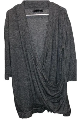 Top túnica Maurice’s mangas 3/4 largo gris en color talla grande 4 Foto 1 de 3