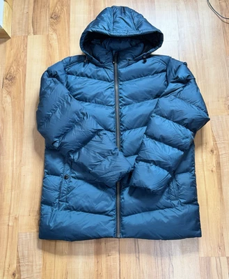 32 Degrees Heat Puffer Jacket Men's Med Dark Blue Hooded Full Zip Cloudfill NWOT - Image 1 of 4