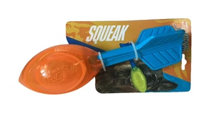 Juguete interactivo de fútbol americano NERF DOG 12" resistente TPR Squeak Vortex - naranja/azul - Imagen 1 de 4
