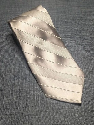 Bugatti Gold Glossy Glow Striped Tie — 第 1/4 张图片