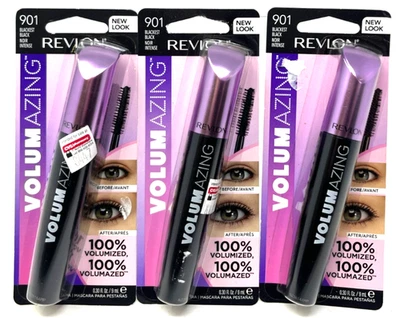 (3) Revlon Volumazing Mascara 0.30 fl oz Each Sealed 901 - Blackest Black - Image 1 of 3