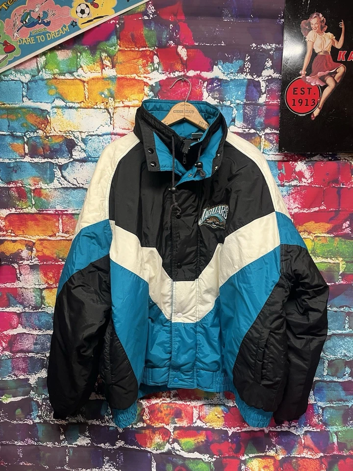 Vintage Jacksonville Jaguars Puffer Jacket XXL 90s zip up - Image 1 of 4