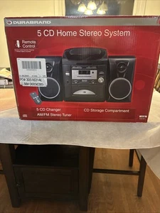 Durabrand 5 CD Home Stereo System CD2160 Black W/ Remote & Manual New Sealed - Picture 1 of 4