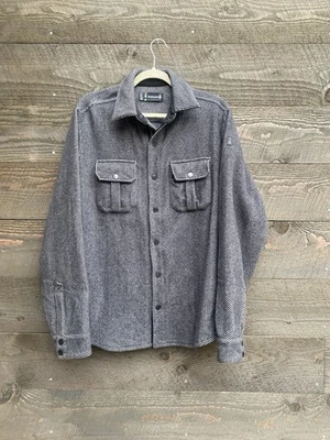 Smart Wool Men’s M Anchor Line Herringbone Shirt Jacket Soft Wool Blend Snap - Image 1 of 4