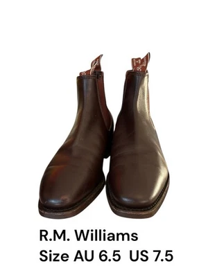 R.M. Williams ~ Craftsman комфорта кожи коричневый мужчин ботинки Sz: - AU G6.5 США 7,5 - Изображение 1 из 4