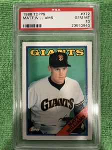 1988 Topps - Matt Williams #372 (RC) PSA 10 Gem Mint SF Giants Great - Bild 1 von 2