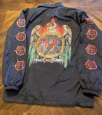 Chaqueta cortavientos HUF x 420 Vulture Worldwide Tour Crew para hombre M Foto 1 de 4
