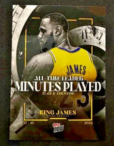 LeBron James 2024 Topps Now #10 - All-Time Minutes Played - PR #/8,573 - Picture 1 of 3