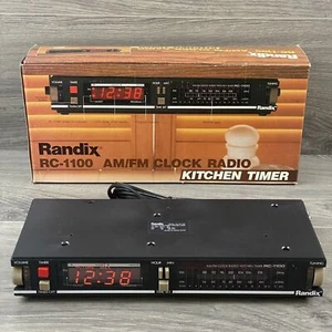 Vintage RANDIX RC-1100 AM/FM Digital Clock Radio With Kitchen Timer - Picture 1 of 12