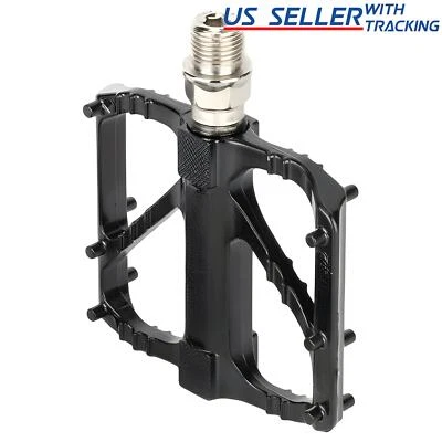 Mountain Bike Pedals Bicycle Pedal Flat Aluminum Sealed Bearing 9/16" BMX Road - Image 1 of 4