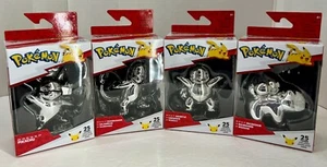 New Pokemon 25th Celebrations Jazwares Silver Figures RARE (COMPLETE) Series 1 - Picture 1 of 8
