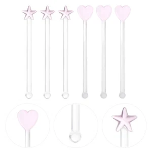 6 Pcs Bastoncino Cucchiai Per Mescolare Trasparente Bastoncini Le Bevande - Imagen 1 de 12