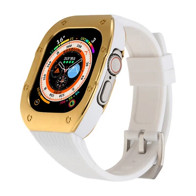 Kit de correas de silicona con bisel de acero inoxidable de 44/45 mm para Apple Watch Ultra 49 mm Foto 1 de 4