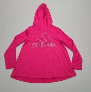Adidas Sweater Girls Medium Pink Sweatshirt Pullover Hoodie Comfort Casual Youth - Picture 1 of 9
