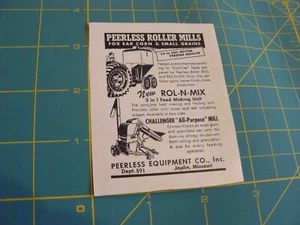 The Farm QRTLY -ADS -SUMMER 1961- PEERLESS EQUIPMENT - ROLLER MILLS / Joplin, MO - Bild 1 von 1