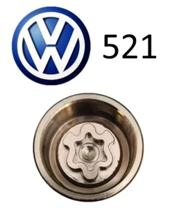 VW New Locking Wheel Nut Key Letter A, Code 521 with 17mm Hex - Picture 1 of 1