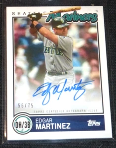 2020 TOPPS BROOKLYN COLLECTION 582~EDGAR MARTINEZ AUTO #D/75 SIGNED AUTOGRAPH - Picture 1 of 1