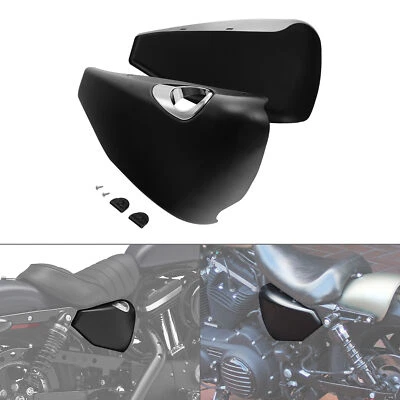 Left & Right Battery Side Covers Fit For Harley Sportster XL 1200 883 14-22 - Изображение 1 из 4