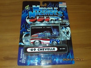 Máquinas Musculares Escala 1/64 69 Chevelle Estrellas y Rayas 911 Homenaje NUEVO - Imagen 1 de 3