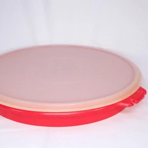 TUPPERWARE RED DIVIDED RELISH TRAY white WITH LID #405-2 - Picture 1 of 10