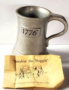 Breakin The Noggin Mug Wilton Pewter Mug 1776 - Picture 1 of 8