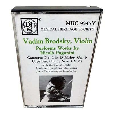 Vadim Brodsky - Nicolo Paganini Concerto No. 1 Caprices MHS Cassette Tape - Image 1 of 3