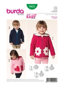 Burda Sewing Pattern 9427 Boys Girls 18m-7 Jackets with Hood Option & Pockets - Picture 1 of 6