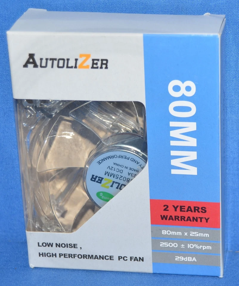 AutoliZer 80mm x 25mm Low Noise High Performance PC FAN - Image 1 of 2