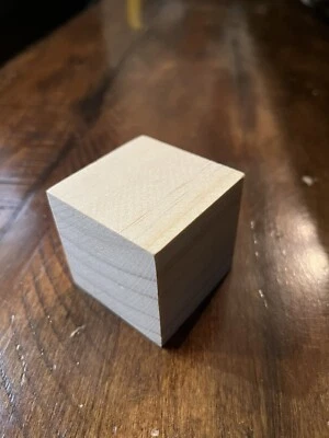 2 Inch Unfinished Wooden Blocks Plain Wood Lot Of 45 - Image 1 of 2