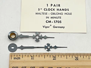 NOS VIGOR CM-1705 Malteser Uhrzeiger Langloch. Für 5" Zifferblatt - Bild 1 von 2