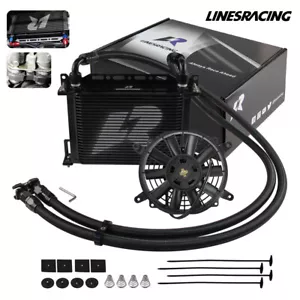 AN10 25 Row Oil Cooler Kit For BMW E82 135i E36 E46 M3 E90 E92 E93 335i+7'' Fan - Picture 1 of 12