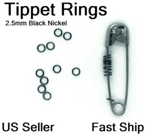 Anillo tippet 2,5 mm seco/húmedo/ninfa negro líder mosca + ENVÍO GRATUITO - Imagen 1 de 5