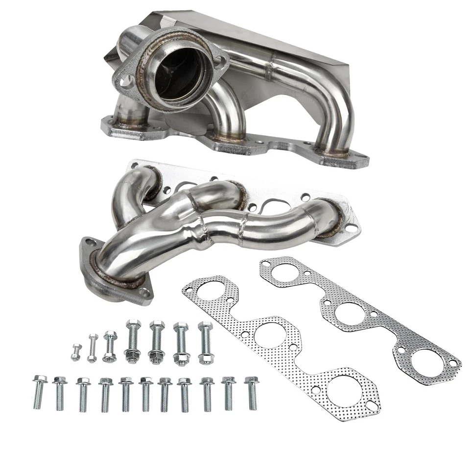 Stainless Steel Manifold Header w/Gaskets For Jeep Wrangler JK 2007-2011 3.8 V6 - Image 1 of 4