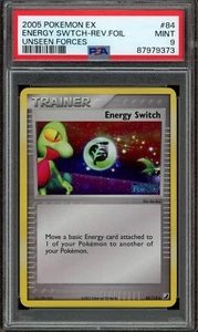Pokemon PSA 9 Mint EX Unseen Forces Reverse Holo Energy Switch 84/115 (MD) - Picture 1 of 2