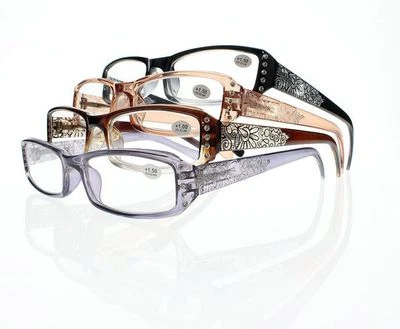 New Women Rhinestone Fashion Flowers Prints Reading Glasses +1.0 ~ +4.0 - Image 1 of 4