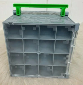 Juego de viaje Minecraft cubo de almacenamiento gris 2014 Mattel juguete para niños plástico 6"x6,5" - Imagen 1 de 6