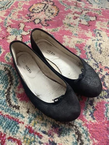 Repetto Paris Metallic Suede Black Carbone Ballet Flats READ!! $380 40 W US 9 - Picture 1 of 15