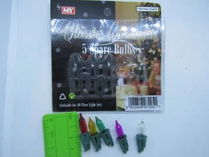 M.Y Xmas bulbs 6v COLOURED NOTCHED ( XL6079) - Picture 1 of 1