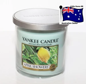 YANKEE CANDLE * April Showers * 7oz * GLASS CANDLE JAR TUMBLER - Picture 1 of 1