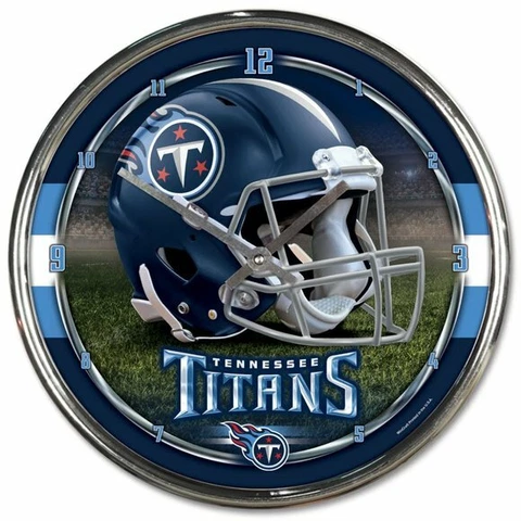 Tennesse Titans 12 Inch Blue Helmet CHROME Clock by Wincraft Cover