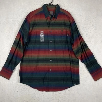 Woolrich Button Southwestern Navajo Flannel Cotton Shirt Aztec Blanket Mens XL - Image 1 of 4