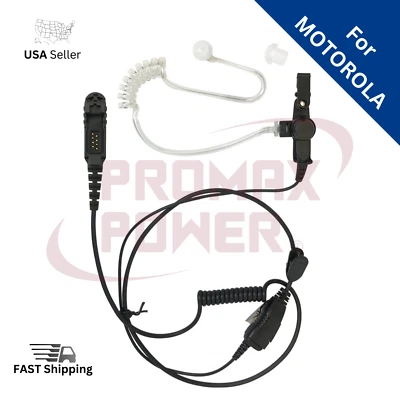 FBI Acoustic Earpiece PTT Headset for Motorola Radios XPR3300e, XPR3500, DP2600 - Image 1 of 4